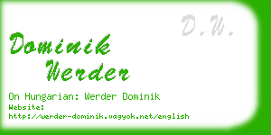 dominik werder business card